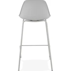 Tabouret snack mi-hauteur 'COOKIE MINI' gris style industriel