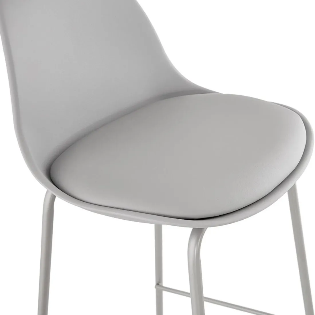 Tabouret snack mi-hauteur 'COOKIE MINI' gris style industriel