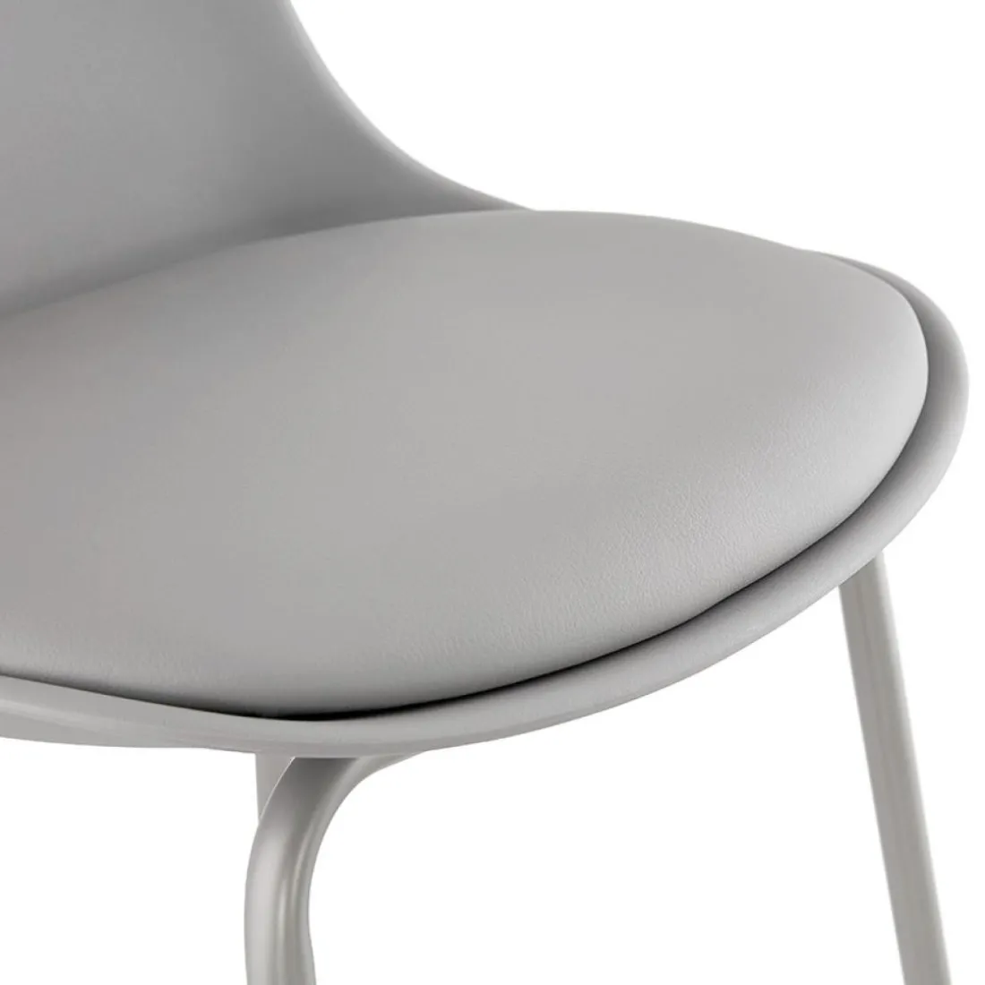 Tabouret snack mi-hauteur 'COOKIE MINI' gris style industriel