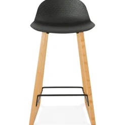 Tabouret snack mi-hauteur 'MAKI MINI' noir style scandinave