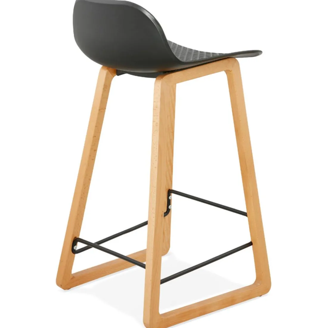 Tabouret snack mi-hauteur 'MAKI MINI' noir style scandinave