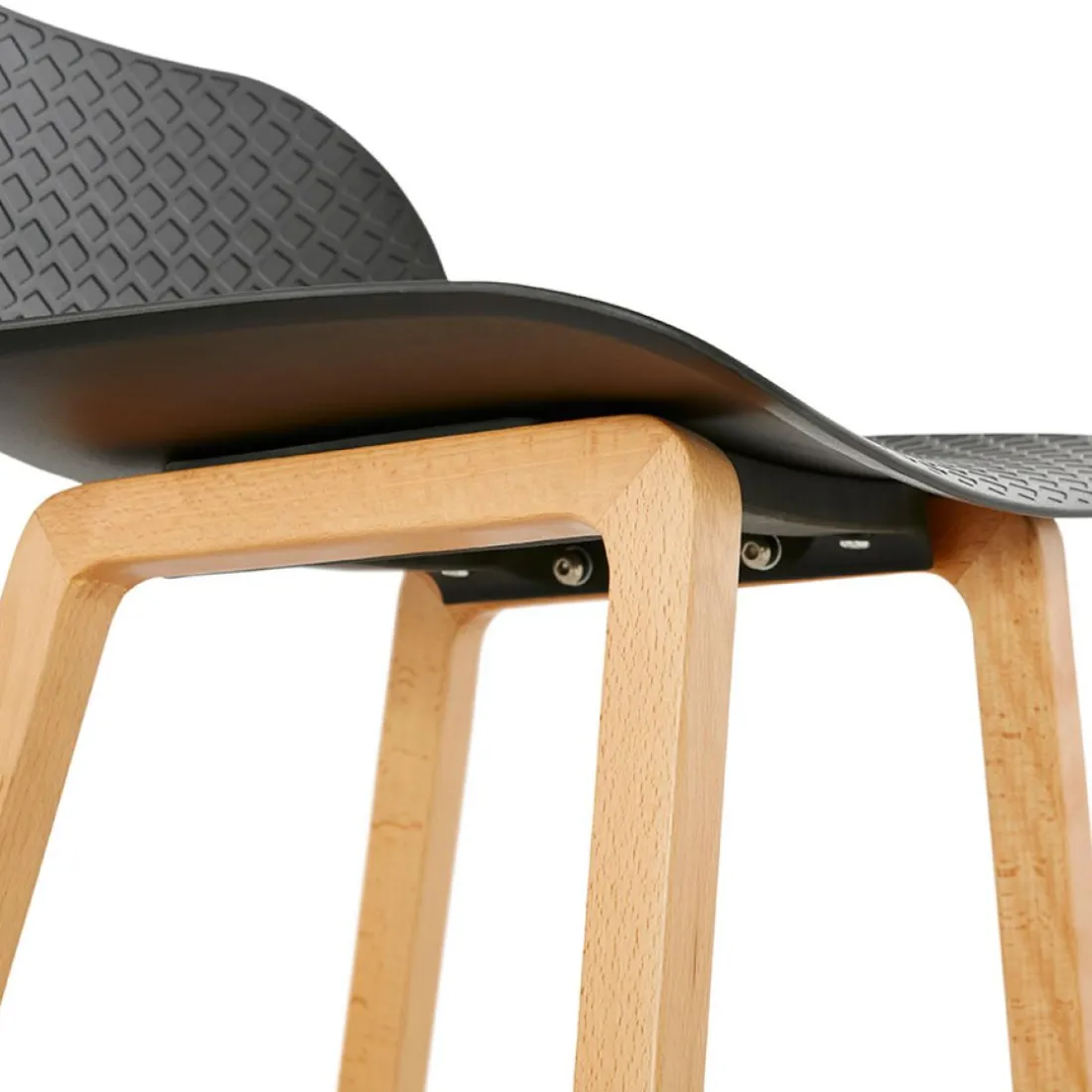 Tabouret snack mi-hauteur 'MAKI MINI' noir style scandinave