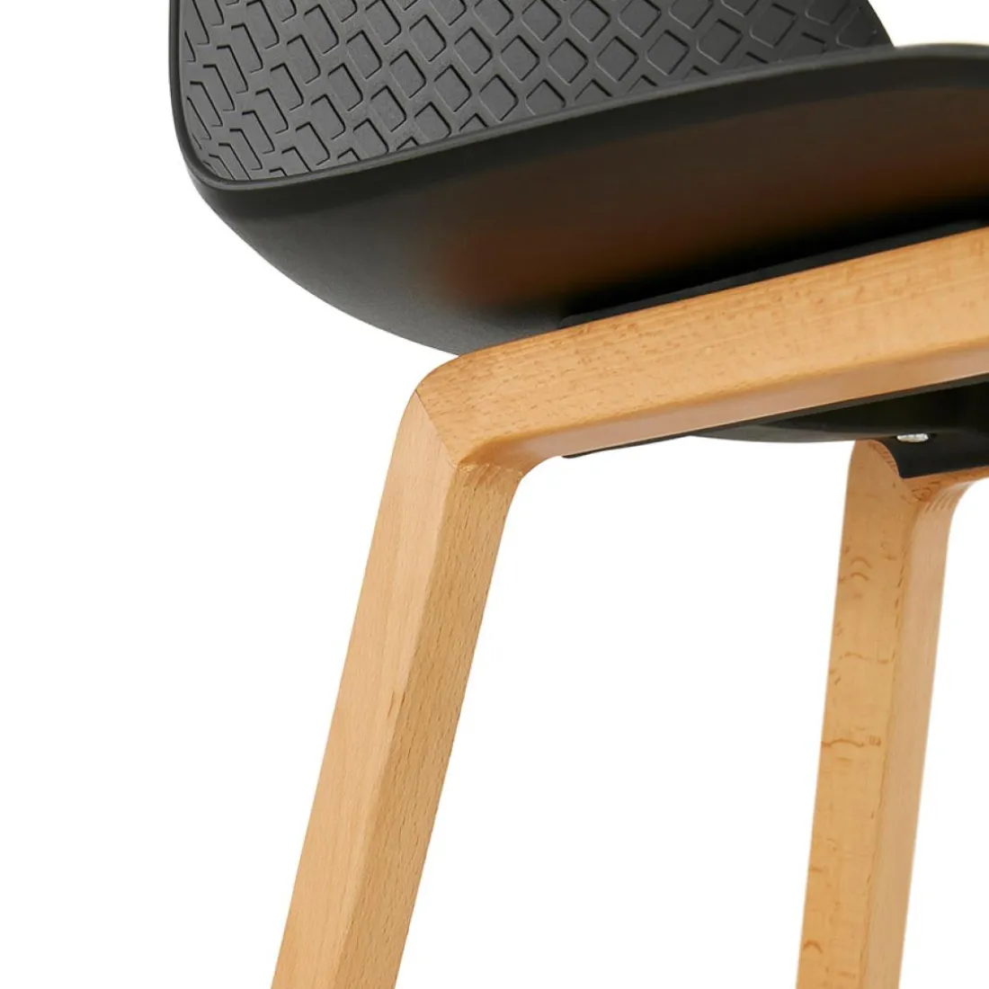 Tabouret snack mi-hauteur 'MAKI MINI' noir style scandinave