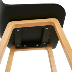 Tabouret snack mi-hauteur 'MAKI MINI' noir style scandinave