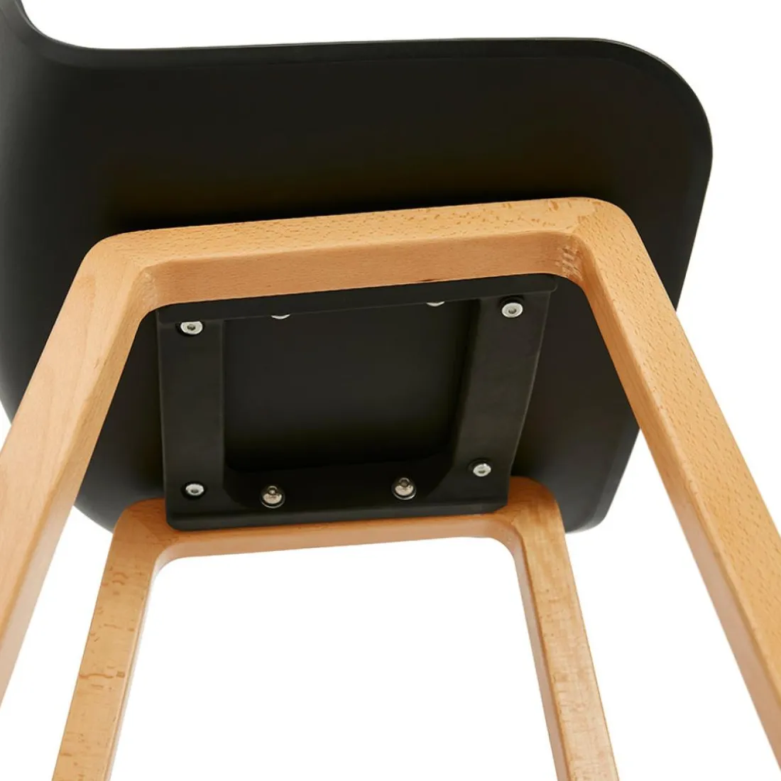 Tabouret snack mi-hauteur 'MAKI MINI' noir style scandinave