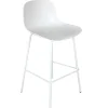 Tabouret snack mi-hauteur 'GRANO MINI' blanc intérieur et extérieur
