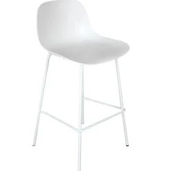 Tabouret snack mi-hauteur 'GRANO MINI' blanc intérieur et extérieur
