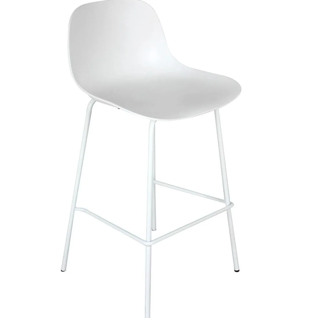 Tabouret snack mi-hauteur 'GRANO MINI' blanc intérieur et extérieur