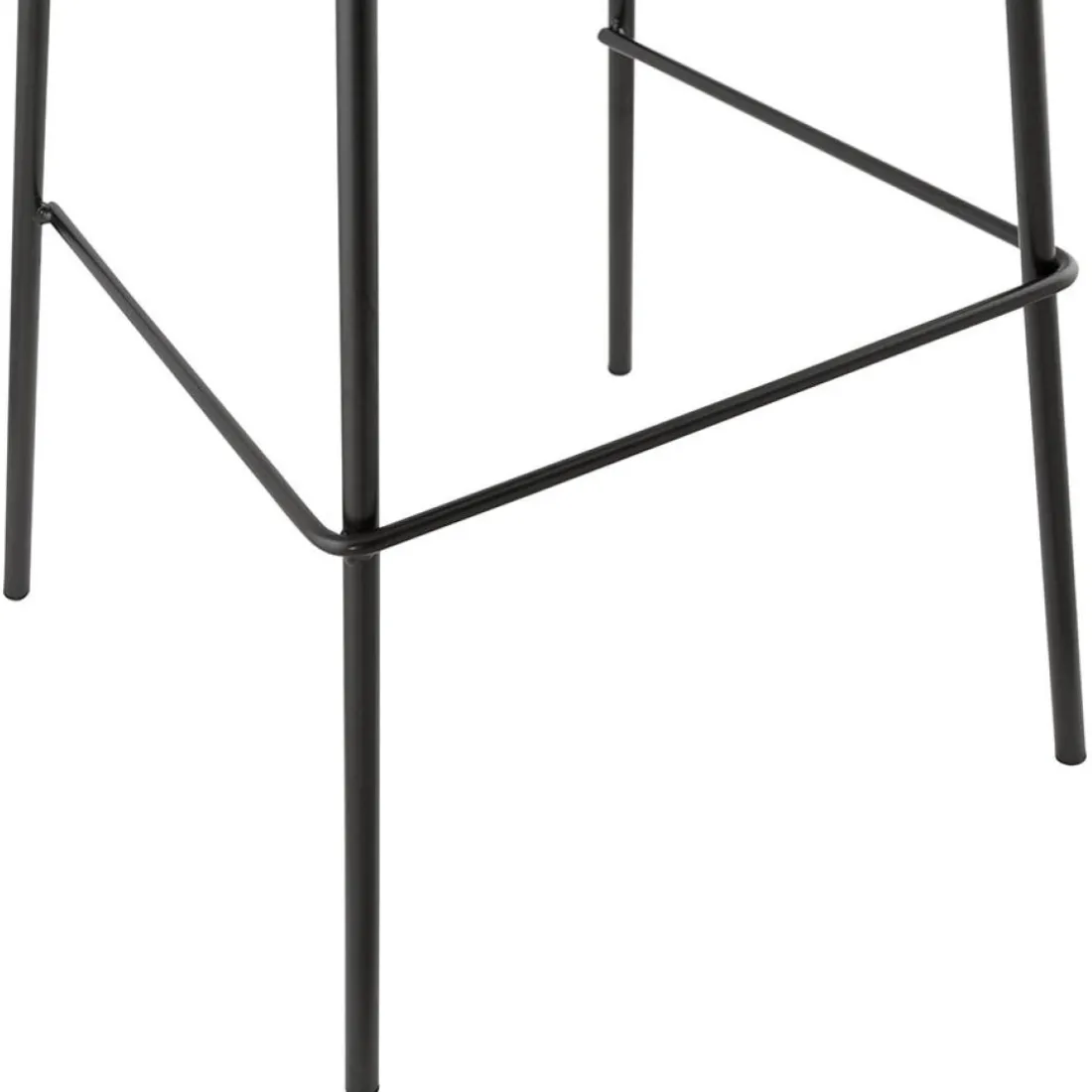 Tabouret snack mi-hauteur 'LEMON MINI' blanc avec pied en métal noir