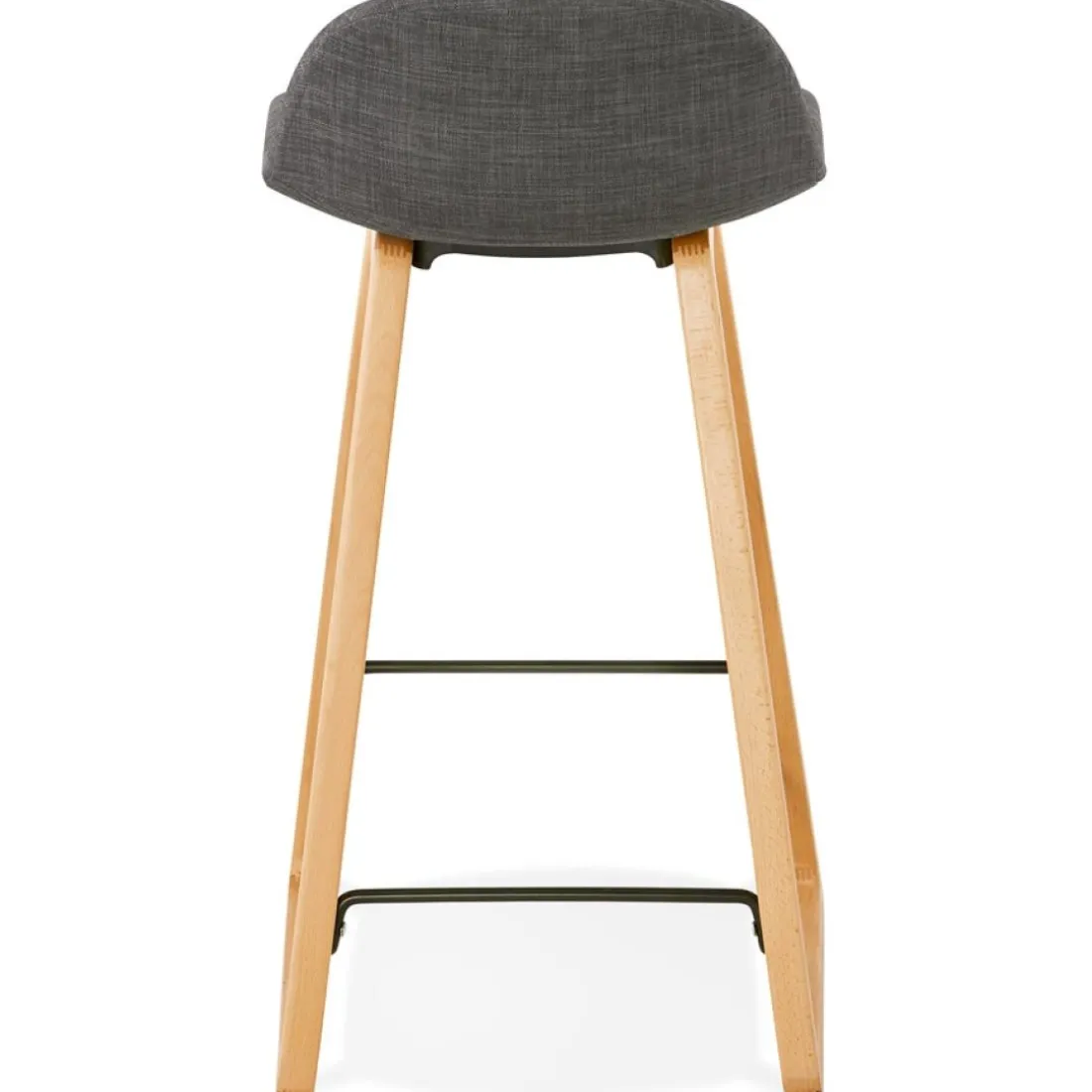 Tabouret snack mi-hauteur scandinave 'BALTIK MINI' en tissu gris