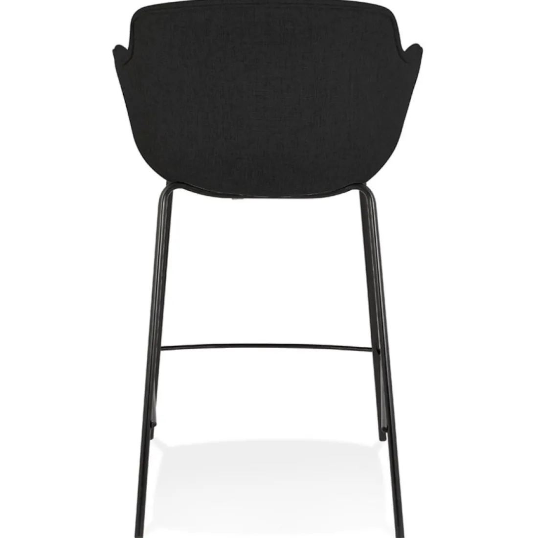 Tabouret snack mi-hauteur 'FORTI MINI' en tissu noir