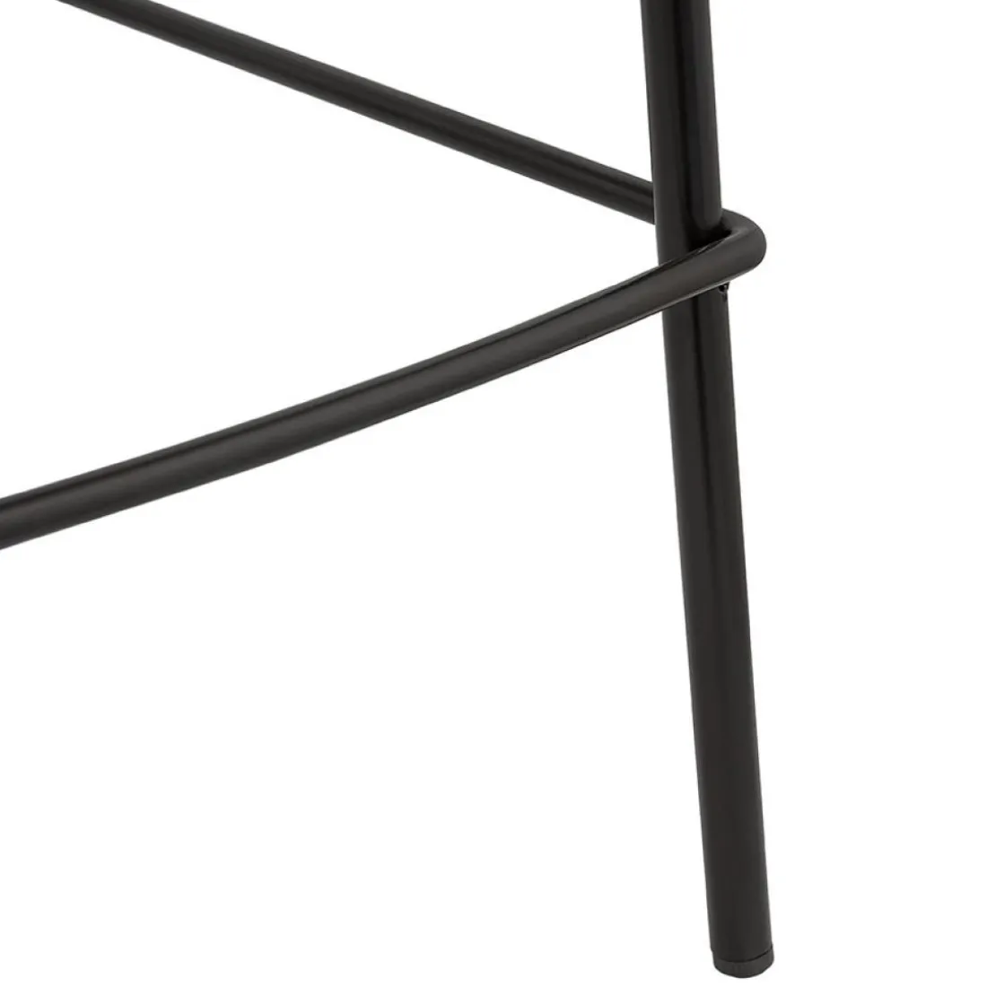 Tabouret snack mi-hauteur 'CALVIN MINI' en microfibre brune