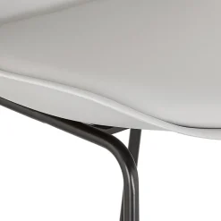 Tabouret snack mi-hauteur 'CHOKO MINI' gris et pieds en métal noir