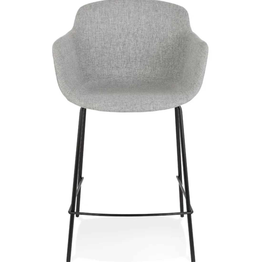 Tabouret snack mi-hauteur 'FORTI MINI' en tissu gris clair