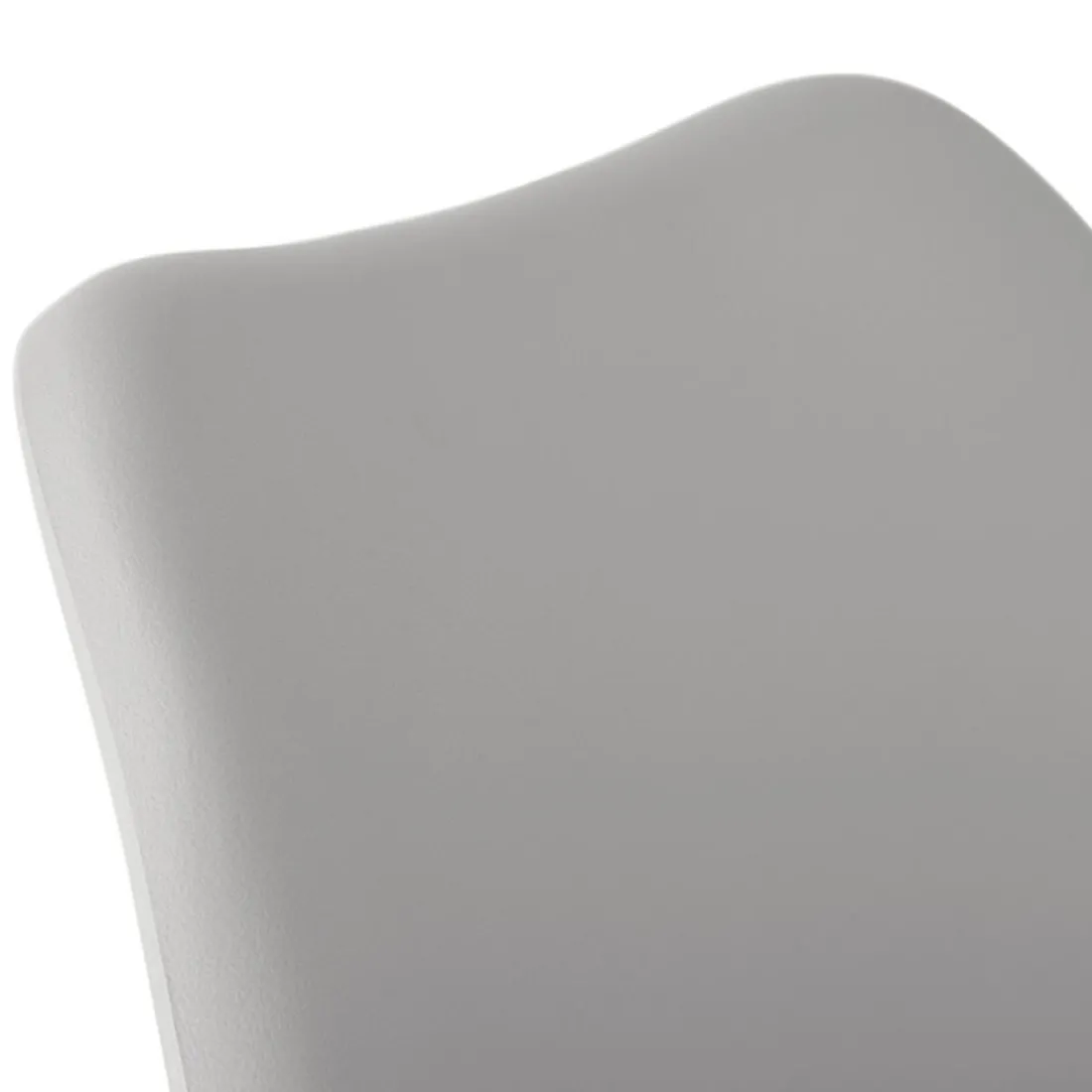 Tabouret snack mi-hauteur 'LEMON MINI' gris avec pied en métal blanc