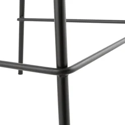 Tabouret snack mi-hauteur 'GIRON MINI' en microfibre gris foncé et pied en métal noir