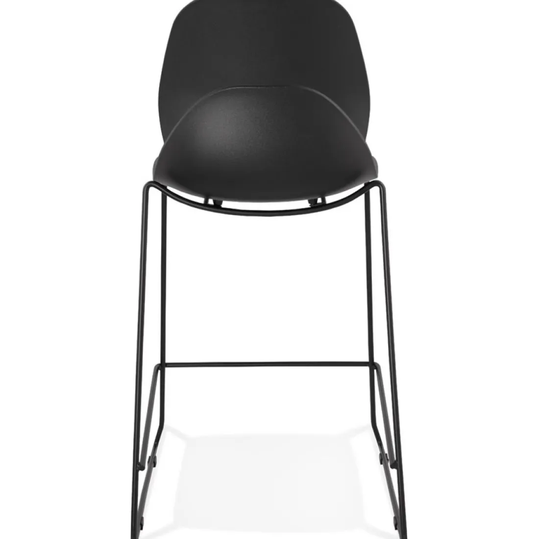Tabouret snack mi-hauteur 'BERLIN MINI' noir empilable moderne