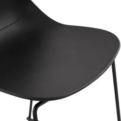 Tabouret snack mi-hauteur 'BERLIN MINI' noir empilable moderne