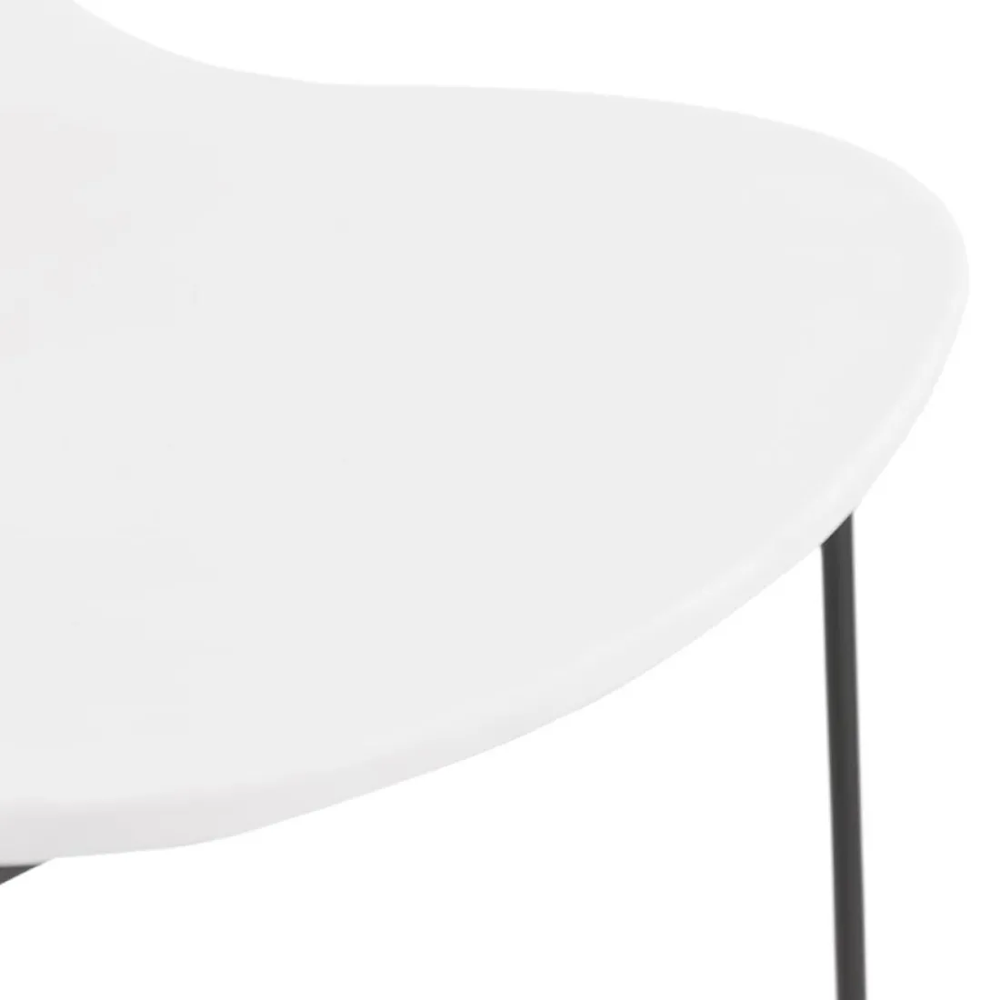 Tabouret snack mi-hauteur 'BERLIN MINI' blanc empilable moderne