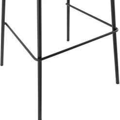 Tabouret snack mi-hauteur 'SPARK MINI' en velours moutarde et pieds en métal noir