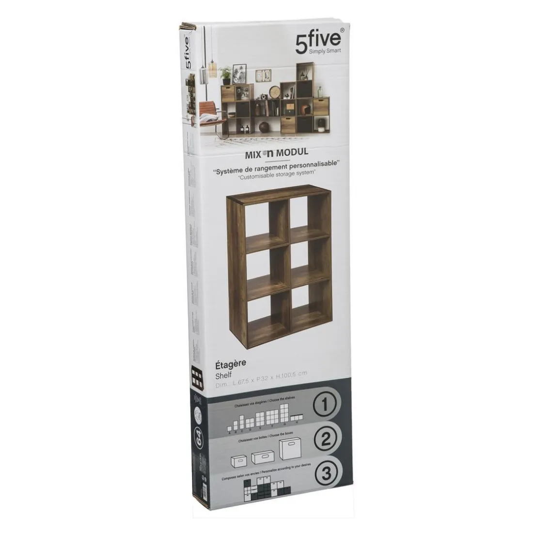 Étagère 6 cases indus