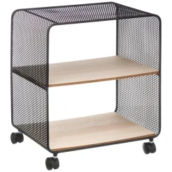 Étagère 2 Cases Métal Et Bois