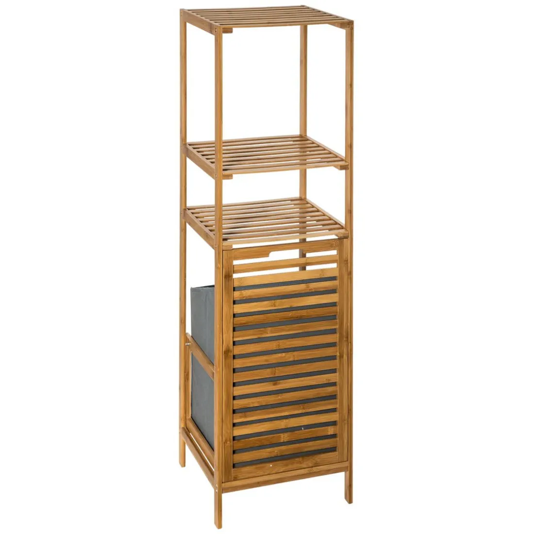 Étagère 2 Niveaux et Panier à Linge
