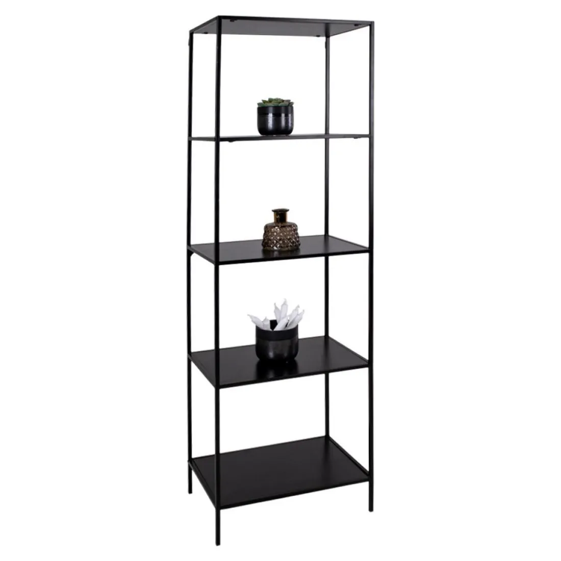 Étagère 4 étages 170 cm Noir PERKAR