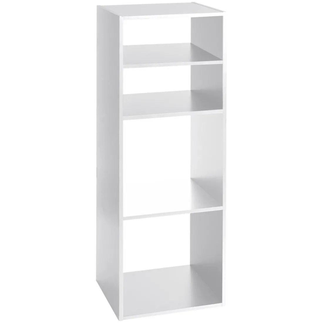 Étagère bois + 2 cases mix blanches