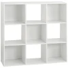 Étagère en Bois 9 Cases Mixe Blanc