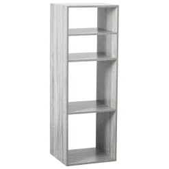 Étagère en Bois 2+2 Cases Mixe Gris