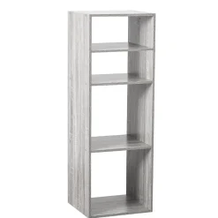 Étagère en Bois 2+2 Cases Mixe Gris