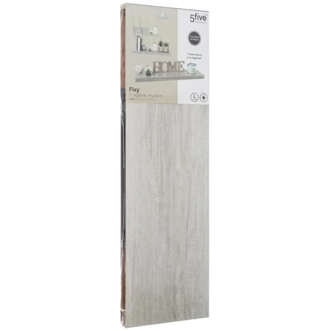 Étagère murale chêne gris L80