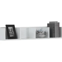 Étagère murale horizontale 4 compartiments blanc CLEO