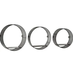 Étagère Murale Ronde Perforée x 3