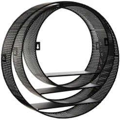 Étagère Murale Ronde Perforée x 3