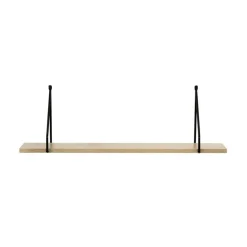 Étagère murale style industriel plateau en bois et support métal