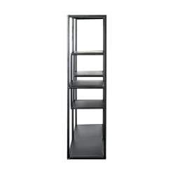 étagère murale tablettes en métal laqué noir