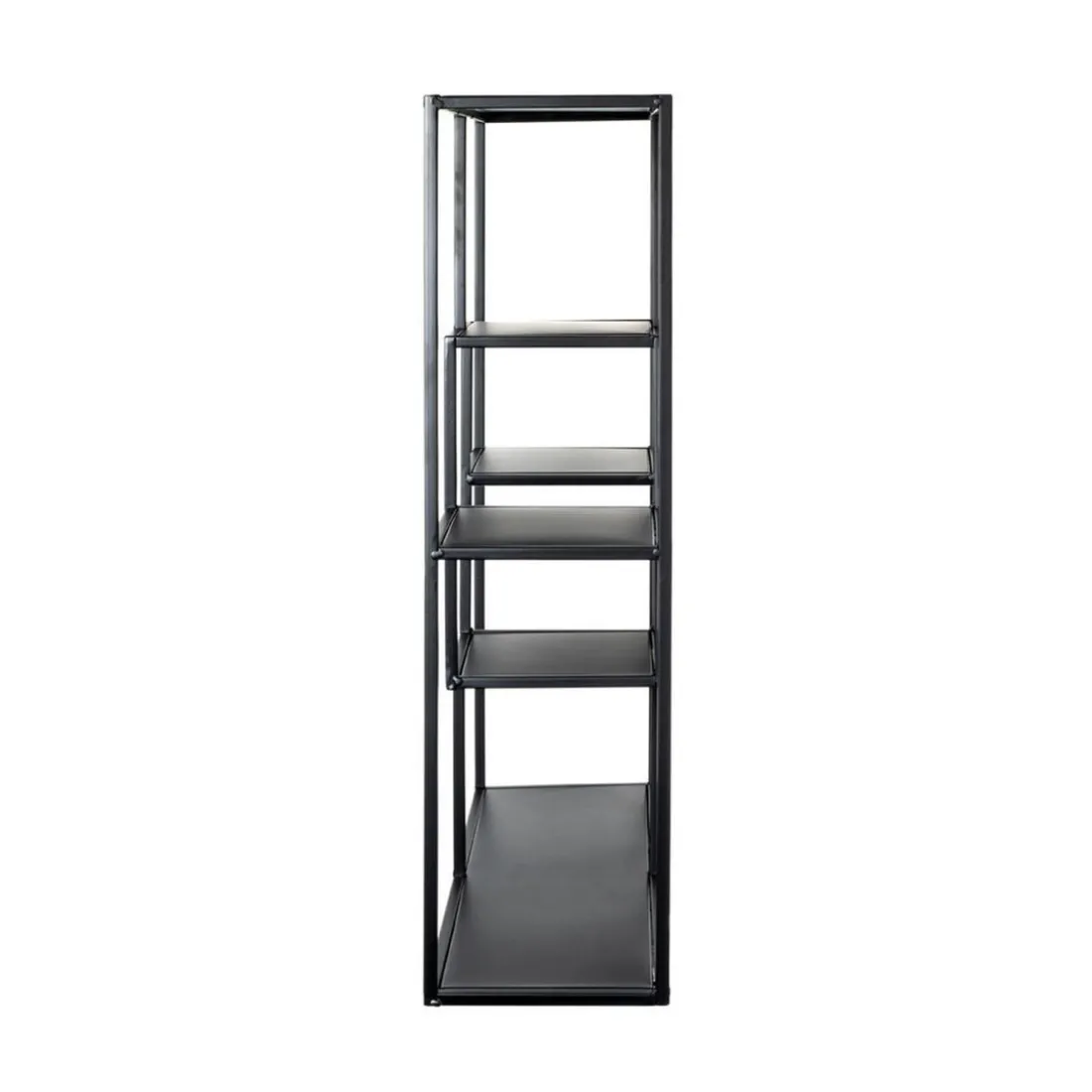 étagère murale tablettes en métal laqué noir