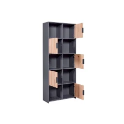 Étagère PEPETO 5 tiroirs chêne Artisan /anthracite