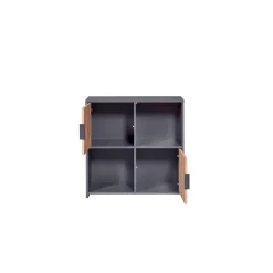Étagère PEPETO 2 tiroirs chêne Artisan /anthracite