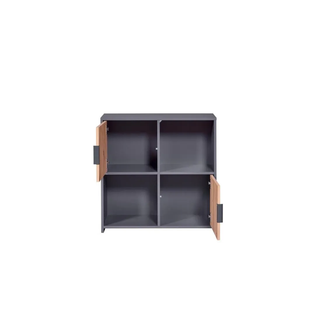 Étagère PEPETO 2 tiroirs chêne Artisan /anthracite