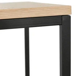 Étagère style industriel 'LIBERTY' en bois finition naturelle et métal noir