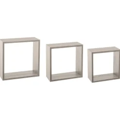 Étagères murales cubes chêne gris