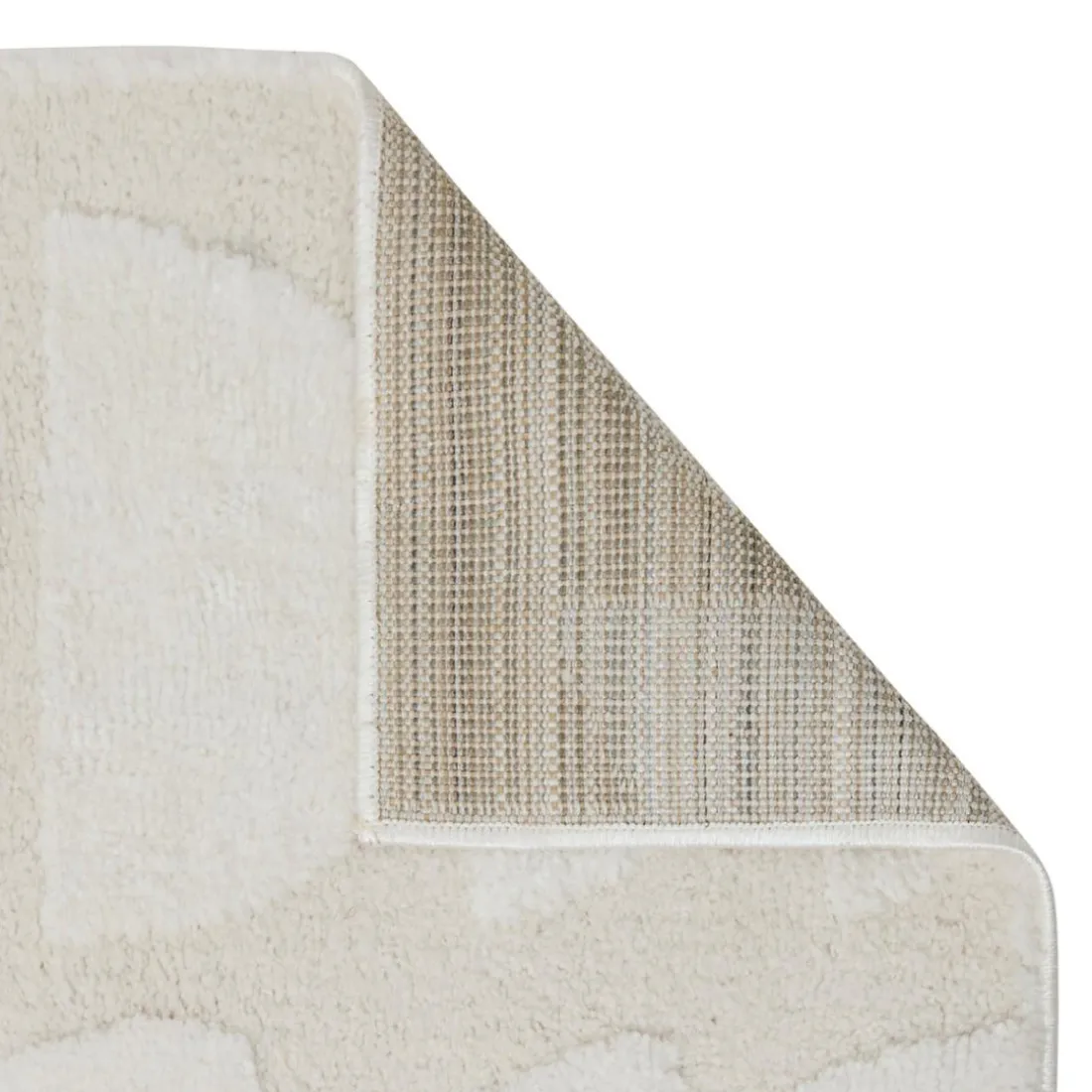Tapis Anoai effet laine blanc