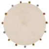 Tapis arlequin avec pompons D90cm