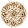 Tapis Box coton imprimé colonial D90cm