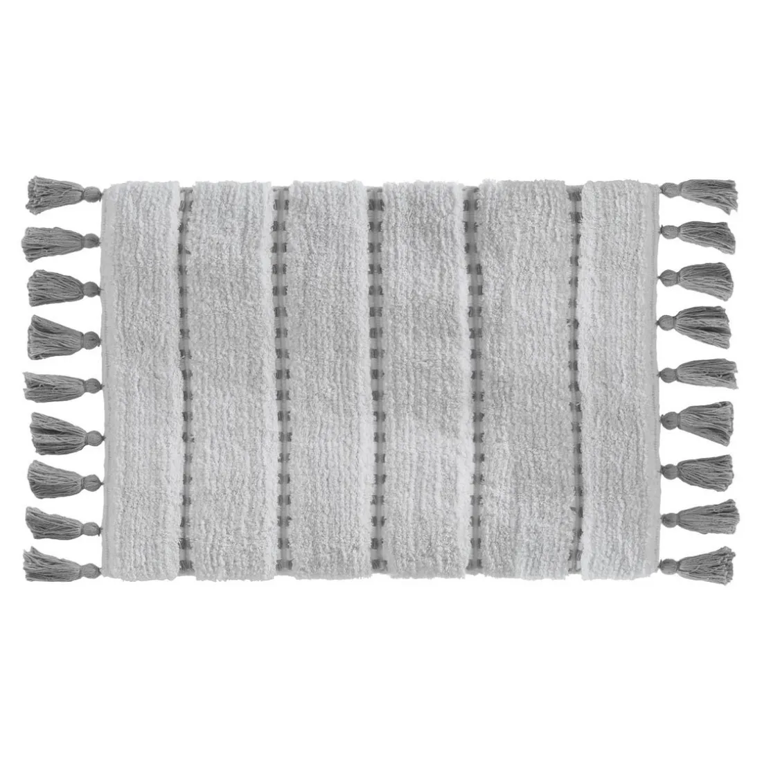 Tapis Coton Pom-pom Gris 50 x 75