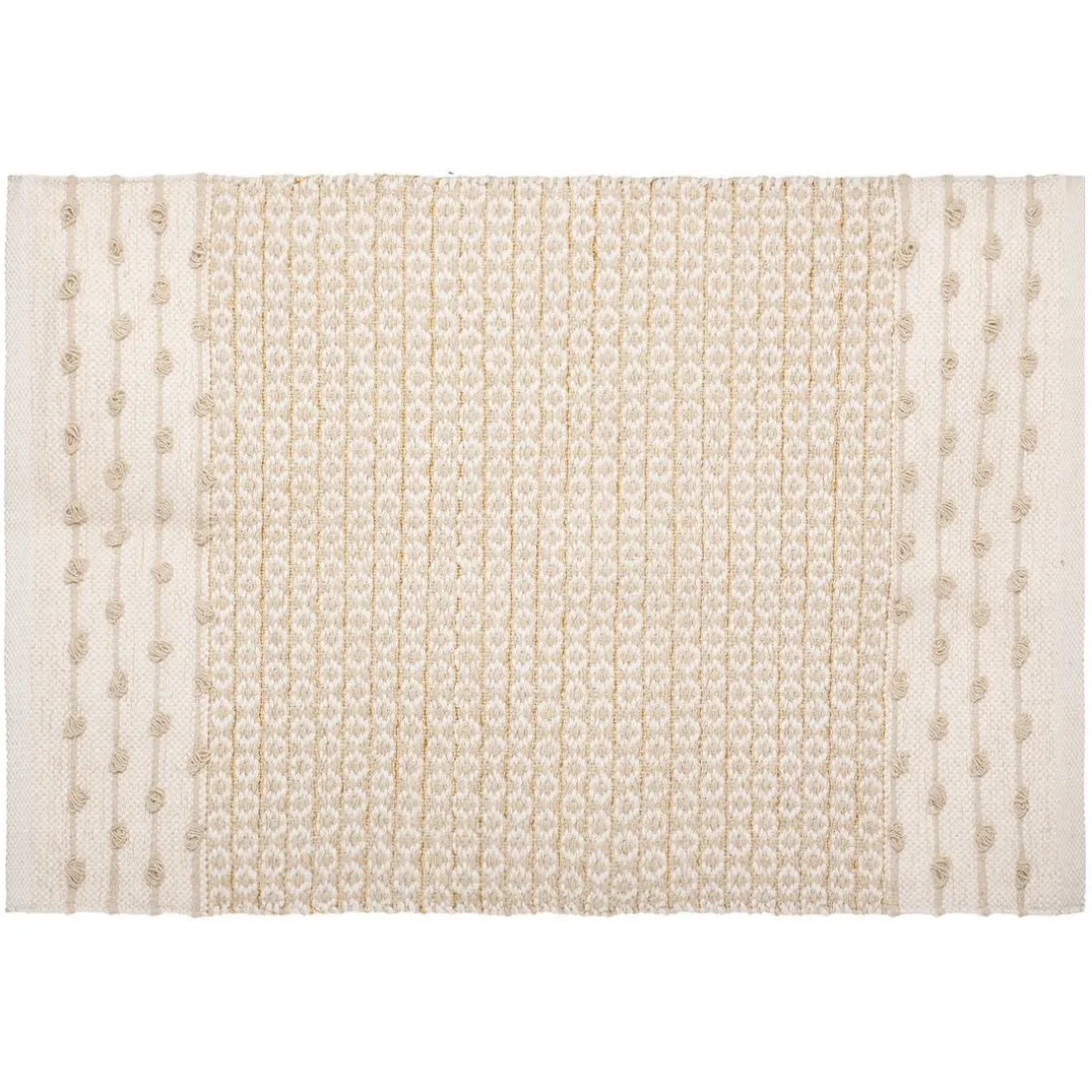 Tapis Coton Sable motifs petit losange Cuivre 60 x 90 Box