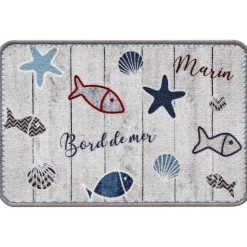 Tapis de cuisine motifs bord de mer PISCO 40X60